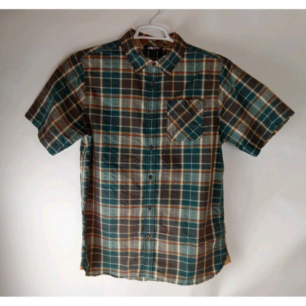 The North Face  Men's Muiticolor Plaid Short Sleeve Button Up Shirt Size Large